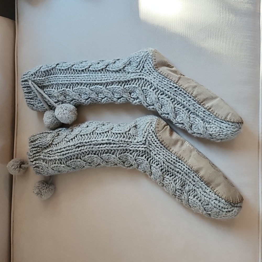 Ladies sock slippers by White Stuff, hardly worn. One Size, oversized.